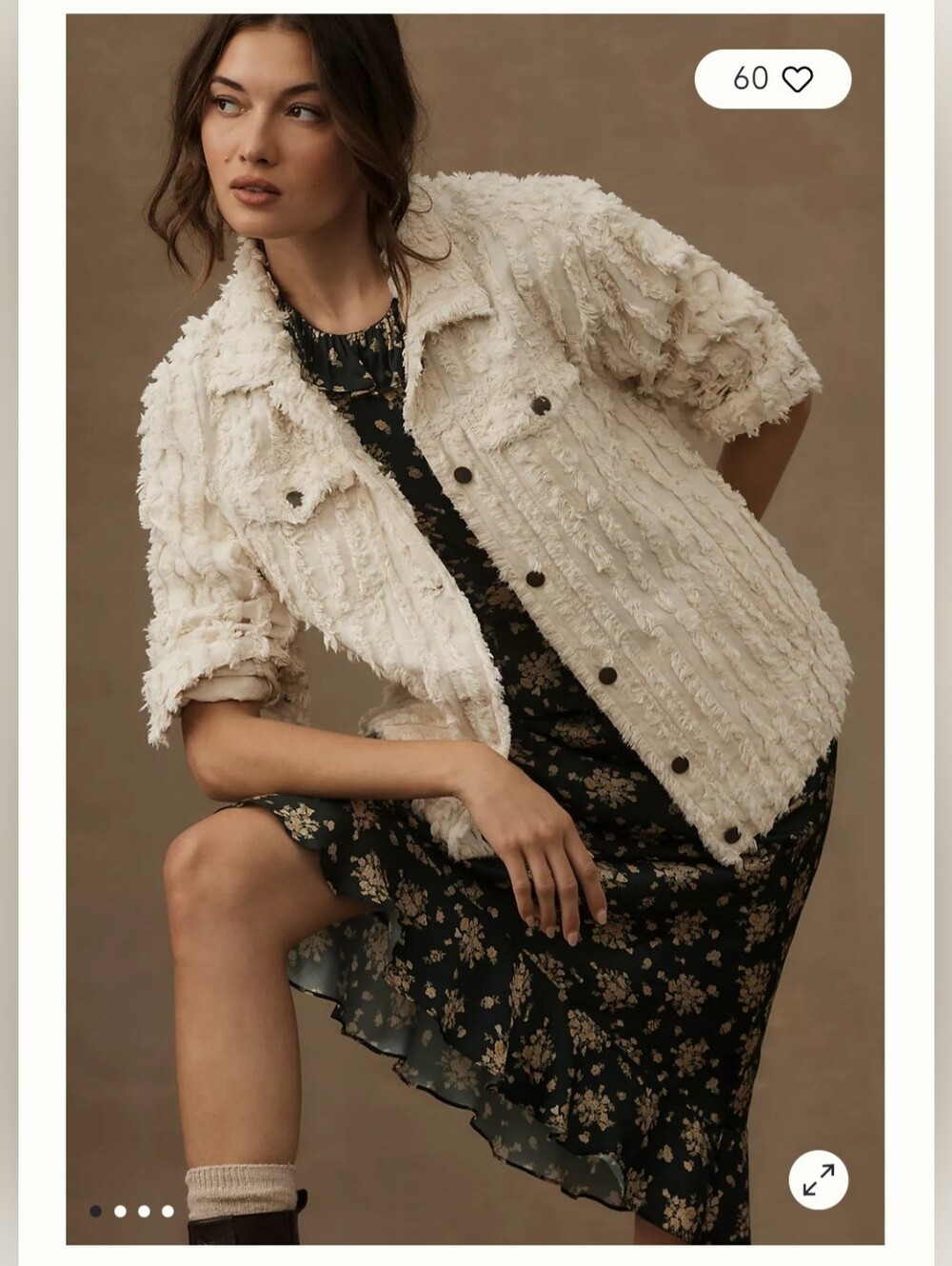 NWT Pilcro Fluffy Cordoroy Trucker Jacket By Anthropologie